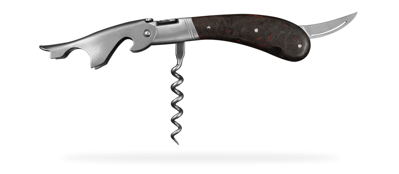 Laguiole Magnum corkscrew Fat Carbon Red Dark Matter